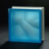 Acid Blue Cloudy Glass Block