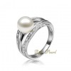 925 silver freshwater pearl ring