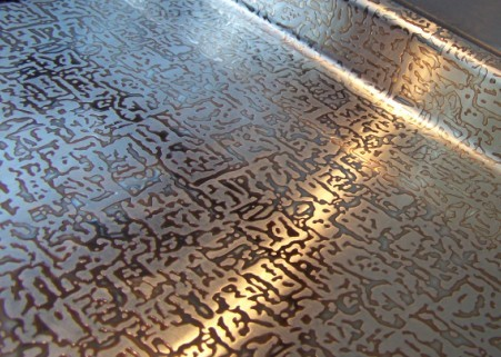 Embossed stainless steel sheet 201