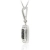 10k white gold neckalce,Smoky quartz pendant,fine jewelry