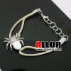 Stainless steel spider charm adjustable bracelet