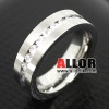 Fashion stainless steel rings with zircon setting