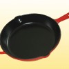 cast iron enamdl fry pan