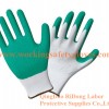 13Gnylon latex crinkle working safety gloves