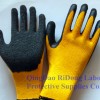 21G cotton latex crinkle gloves
