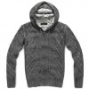 Mens hooded knitted sweater coat