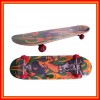 Skate Board Wood Deck Aluminum Fork PVC Wheels