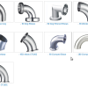 sanitary stainless steel 90D elbow