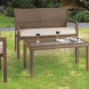 garden wicker rattan furniture coffee tea table chair 023