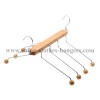 Wooden Multi Top Hanger with 2 Swivel Hooks