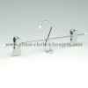 Metal Chrome Pants & Skirts Hanger with Add-on Holder