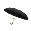 Outdoor folding umbrella with plastic crook handle