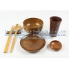 Wooden utensils , wooden bowls, chopsticks , wooden cup, wooden spoon