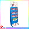 2 sides hook display stand, metal hook cardboard display, paper corrugated display for hanging