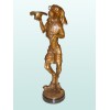 bronze candle holder statue