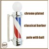 Classical 2 light rotating chrome plated barber pole