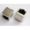 Vertical RJ45 socket module plug with led sheild connector