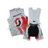 2011 Scott WhiteRed Cycling Vest and Bib Shorts Set