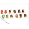 Mixed Color Zincy Alloy Large hole beads with Enamel 005