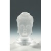 Crystal Glass Liuli Casting Buddha Statue: Buddha Head large size (pate-de-verre treasure)