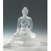 Crystal Glass Liuli Casting Buddha Statue: Buddha Shakyamuni