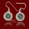 2014 Hot Sell Fashion Titanium Drusy Sterling Silver Jewelry Earrings Wholesale Price