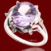 China Supplier Fashion Stainless Steel Jewelry Ring With Amethyst Stone Wholesale Price