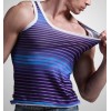 Man's slim fit tank top with discharge printing