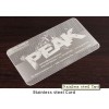 Stainless steel Card