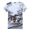 Men's v neck full printed t shirt,digital t shirt