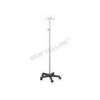 Hospital Stainless Steel Portable IV Stand Collapsible IV Pole With 5 Castors
