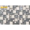 Electroplate Backsplash Glass Mosaic Wall Tile With Classical Flower