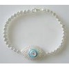 Elegant Oval Evil Eye Turquoise Blue Enamel Tennis Bracelet for Womens