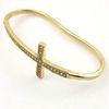 Fashion  Bangle Bracelet Rhinestone Cross With gold plated Bracelet