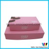 Collapsible Packed Elegant Matt Pink T-shirt Paper Packaging Boxes of Art Card