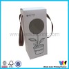Round Cut Window on Front Paper Packaging Boxes with Brown Ribbon Handle