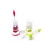 Custom Stiff Fiber Deluxe Plastic  toilet cleaning brush with base set