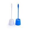 Fish bone handle bathroom Blue Toilet Plastic Brush with Holder round head