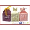 250G Coated Paper Gift Packaging Boxes , Fashion Pink Paper Rigid Gift Boxes With Ribbon