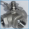 3-way thread ball valve