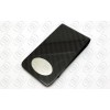 Carbon Fiber Jewelry Money Clip With Stainless Steel Engraveable Oval Accent