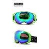 Brown Revo Green Lens Anti Fog Snow Goggles For Men , CE / FDA Certificate
