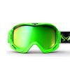 Brown Revo Mirror Green Anti Fog Snow Goggle with Double Lens and Three Layers Foam
