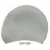 Durable Grey Large Water drop Silicone Swimming Cap Ear Protection