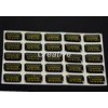 Rectangle Metallic Chrome Gold Adhesive 3D Domed Labels For Business