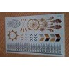 Fashion Shine metallic temporary tattoo sticker in gold and silver