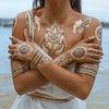 Custom Gold and Silver Temporary Tattoos Metallic Jewelry Waterproof