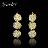 Zircon Copper drop Earrings   E0208