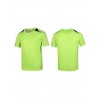 100% Polyester Men Mesh Contrast Color Dry Fit Sports T-shirt