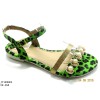 PU&Bead children's sandals with leoprad print comfort footwear(JT150884)
